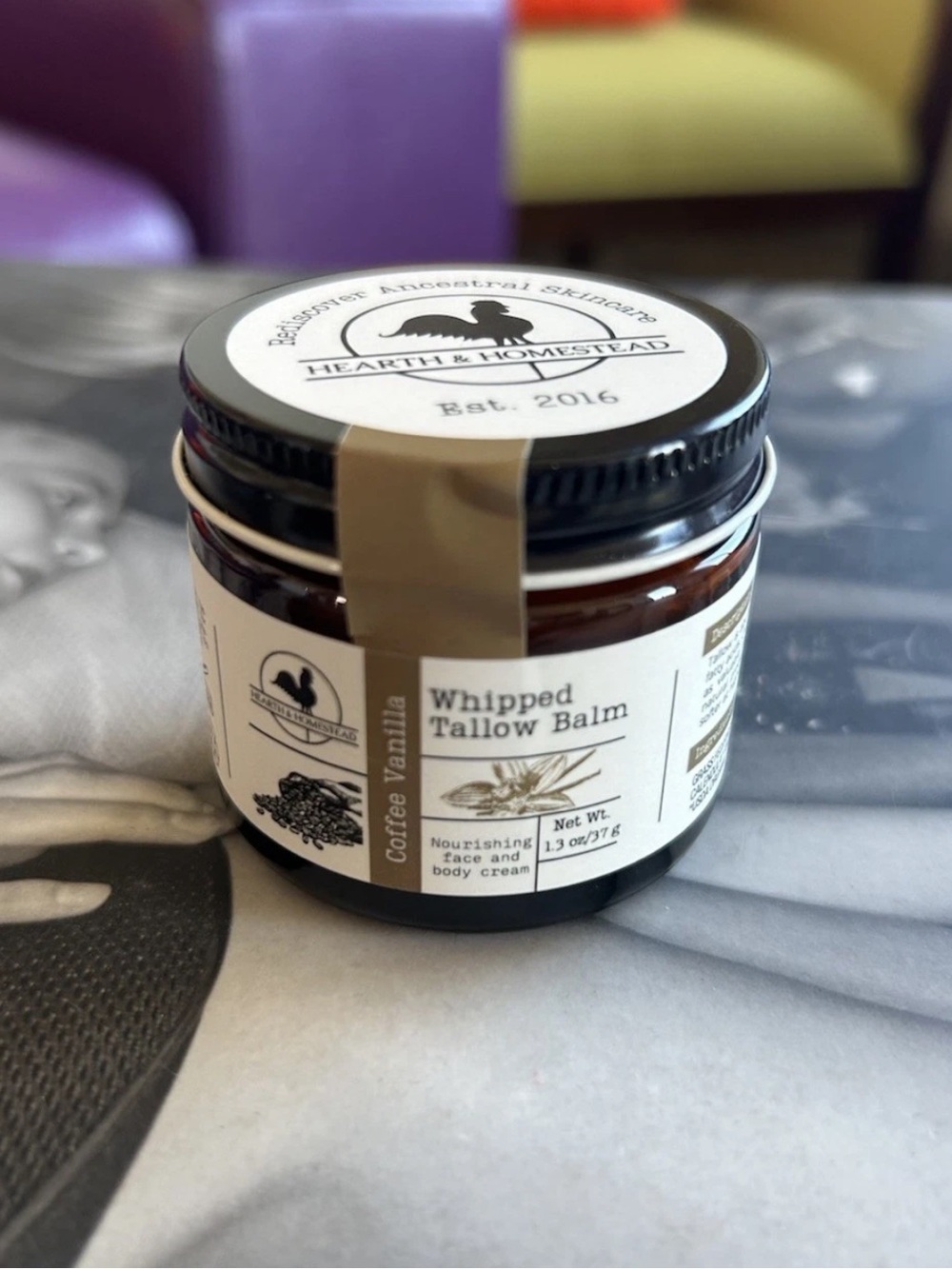 Hearth Homestead Whipped Tallow Balm Coffee Vanilla 1.3oz Face Body Cream NEW